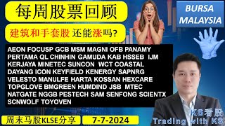 KS看股 周末马股KLSE分享 772024💥建筑和手套股 还能涨吗💥AEON FOCUSP GCB MSM MAGNI OFB PANAMY PERTAMA QL CHINHIN [upl. by Moht274]