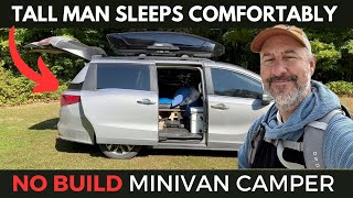 Simple NO BUILD Minivan Camper Conversion  Honda Odyssey [upl. by Elden]