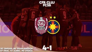 REZUMAT  CFR Cluj  FCSB 41 Umilință pentru echipa lui Becali [upl. by Rinna]