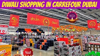 Dubai main Diwali Ki Shopping in Carrefour Hypermarket Deals Grocery Day Meena Bazaar Weekend DXB [upl. by Putnem]