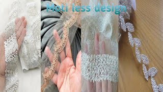 Offwhite Moti Pearl hangging lace design Moti laces design beautiful lacesdress design style [upl. by Hcardahs]