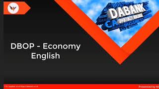 DaBank Economy in English DBOP Business Presentation Explained in English 📲 91 7588646421 [upl. by Ellehsram]