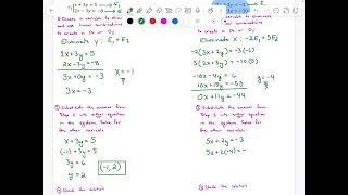 MAT151  Section 121c  Solving a System of Linear Equations Using Elimination [upl. by Winebaum]