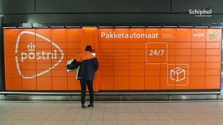 Pakketjes laten bezorgen of ophalen op Schiphol Plaza [upl. by Enitselec387]