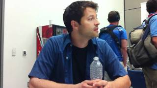 Comic Con 2011  A very brief moment with Misha Collins [upl. by Bastian45]