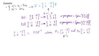 Linear Algebra  Applications of EigenvaluesEigenvectors to solve Differential Equations part 1 [upl. by Noeled211]