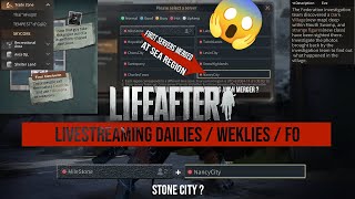 LIFEAFTER LIVESTREAMING  WEKLI DAN FO PERDANA DI SERVER MERGER STONE CITY🗿🗿🗿 [upl. by Candyce]