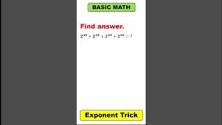 Viral Math Problem  Solved Using Exponent🤔🤔 viralvideo trendingshorts shorts maths [upl. by Procter]