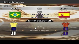 PES 6  Friendly Match  Brazil vs Spain [upl. by Itsrik]