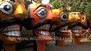 Dussehra making and breaking the Ravana [upl. by Dnomed]