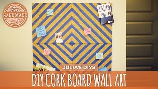 Quick and Easy Cork Board Wall Art  Bulletin Board Ideas [upl. by Nylaehs]