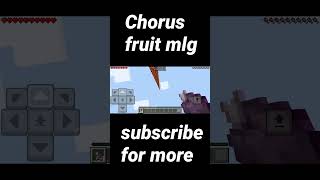 Chorus fruit mlg subscribe for more minecraft gaming [upl. by Ikin]