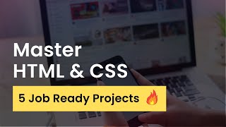 HTML And CSS Projects for Beginners 2024  HTML amp CSS Tutorial With 5 Projects Source Code [upl. by Ekram]