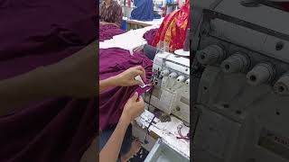 Side seam on overlock machine video industrialoverlocksewingmachine sewing sewingtools [upl. by Barraza]