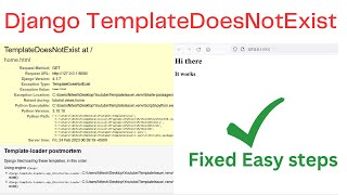 How to fix Django TemplateDoesNotExist 2024 [upl. by Abernon879]