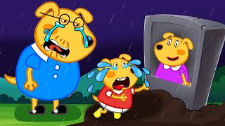 Labrador dog cartoon  Mommy Please come back Sad Story Labrador Animation [upl. by Ydorb]