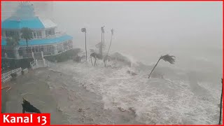 Hurricane Beryl hits Carriacou islands as Category 4 storm [upl. by Inod]