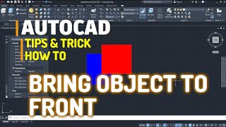 Autocad How To Bring Object To Front Tutorial [upl. by Clougher567]