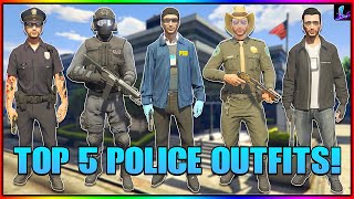 GTA 5 ONLINE TOP 5 POLICE OUTFITS Cop Outfit NOOSE Outfit FIB  IAA Outfit and More [upl. by Forsta]