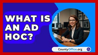 What Is An Ad Hoc  CountyOfficeorg [upl. by Renny]