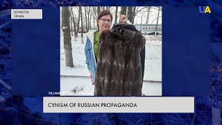 Kids promoting the army fake giving of fur coats to women – Kremlin propaganda has no red lines [upl. by Jae161]