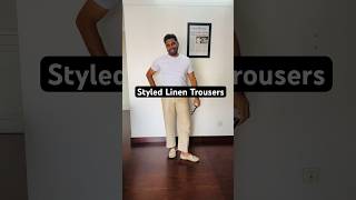 How to style Men Linen trousers menfashion [upl. by Amadas]