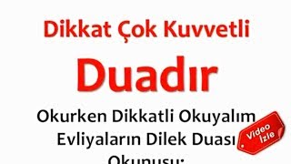 Dikkat Çok Kuvvetli Duadır Okurken Dikkatli Okuyalım [upl. by Pattison15]