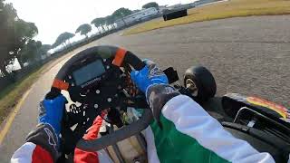 KARTING HELMET CAM  Rotax DD2  Onboard Pista Azzurra Jesolo  3 exact same laptimes [upl. by Onitselec]