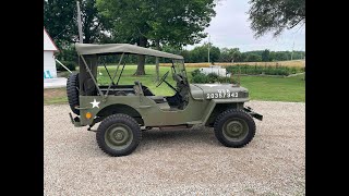 1943 MB Willys Army Jeep For Sale at Online Auction [upl. by Robbyn412]