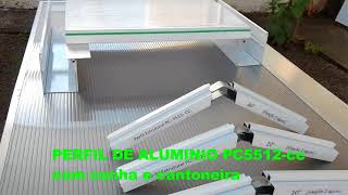 Como instalar perfis de aluminio Rufos vigaCalha  Cumeeira em cobertura de vidro Polysolution [upl. by Alwitt478]