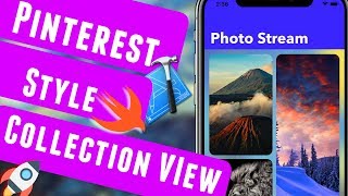 Pinterest Style UICollectionView Swift 41  Xcode 93 [upl. by Lakin]