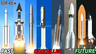 World all Top 40 Rockets Launches in Spaceflight Simulator [upl. by Aittam]