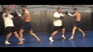 Cody Garbrandt very fast combo punches  Training for UFC 207 [upl. by Ohaus]