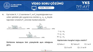 OGM YKS Hazırlık Testleri Orjinal Fizik Soruları Test1 Soru4  EBA [upl. by Anyrak179]