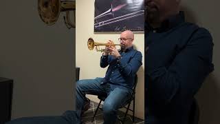 Bryan Davis playtests the Schagerl James Morrison Meister Series in lacquer at J Landress Brass [upl. by Irallih]