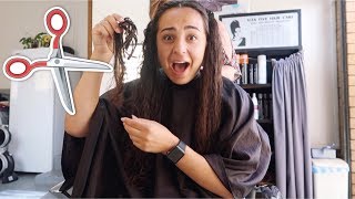 CUTTING MY HAIR SHORT surprising my boyfriend 😳 [upl. by Anwadal]