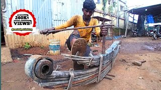 Rear Suspension Leafleaf spring Remaking for Vegetables Carrier  Tata 1916 santoshpattimistry [upl. by Mohandas]