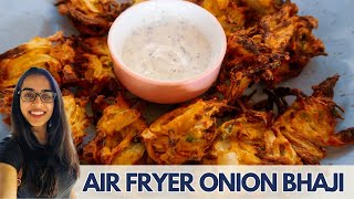 Indian Air Fryer Recipe  London Restaurant Style Onion Bhaji [upl. by Attenwad]