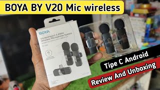 Boya By V20 Mic Wireless Mic Review And Unboxing [upl. by Faria]