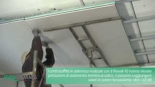 Isolamento acustico REWALL 40 controsoffitto in aderenza [upl. by Betthel]