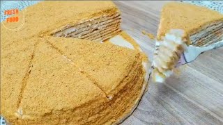 Russian Honey Cake  Medovik Cake [upl. by Odlopoel560]