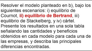 ECONOMÍA  Desarrollo del equilibrio de Bertrand parte 4 [upl. by Cj]