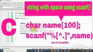 scanf to input string with space in C programpart821 [upl. by Hailee]