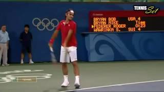 Federer amp Wawrinka vs Mike amp Bob Bryan Highlights HD Semifinal Olympics 2008 [upl. by Adnuhsed]