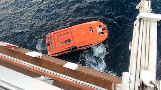 Launching A Life Boat From A Cruise Ship [upl. by Nimrac267]