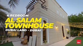 Spacious 4BR Corner Townhouse with Upgrades  Huge Plot  Al Salam Townhouses Dubai Land [upl. by Nojid]