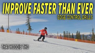 Must TRY  5 Drills to Improve Your Edge Control on a Snowboard [upl. by Rothstein949]