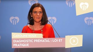 Diagnostique prénatal  loi et pratique  Caroline ROUX [upl. by Eillah]