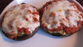 Lasagna Stuffed Portobello Mushrooms Main Dish [upl. by Aihsoek]