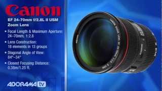 Canon EF 2470mm f28L II USM Zoom Lens HandsOn Overview Adorama Photography TV [upl. by Anerak219]